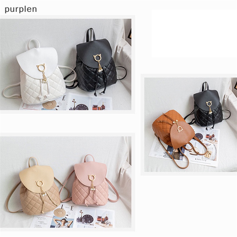 Balo Da pu mini Màu Tím Đa Năng Thời Trang Cho Nữ