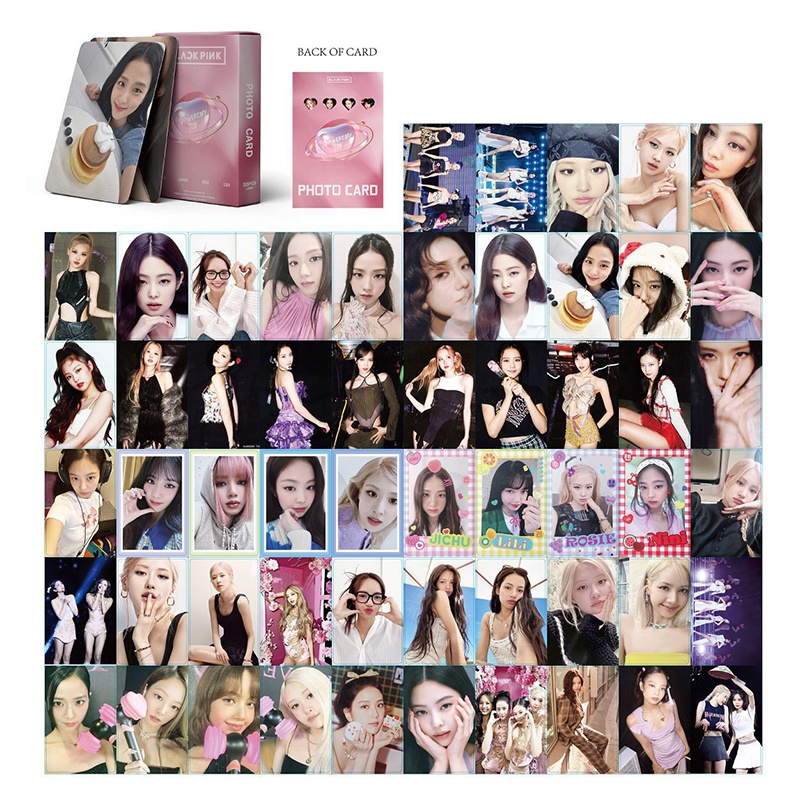 BLACKPINK LOMO Card Laser Card Set 55 Tấm Thẻ Ảnh 7th anniversary Hình Nhóm Nhạc