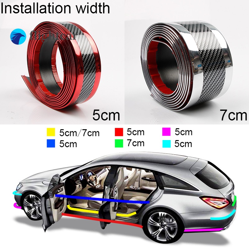 Sticker Sợi carbon 3d 7x100cm Bảo Vệ Trang Trí Ngoại Thất Xe Hơi