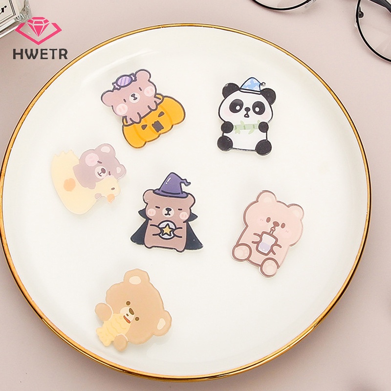 Ghim Cài Áo Bằng acrylic Hình Hoạt Hình Dễ Thương Phong Cách Hàn Quốc Mới