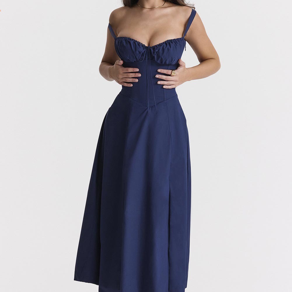 Đầm Hai Dây Xẻ Tà Thoải Mái Sành Điệu Cho Nữ