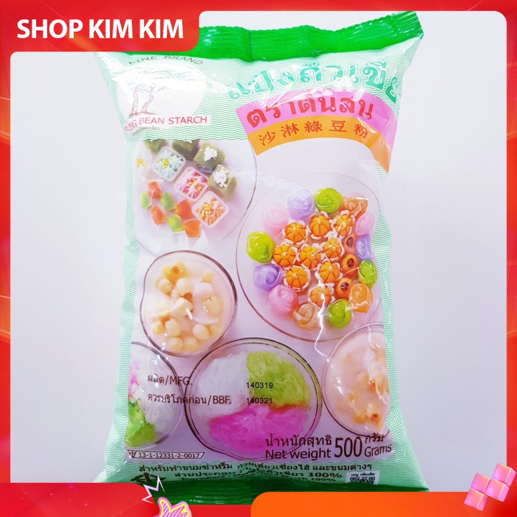 Tinh bột đậu xanh Mung Bean Starch hiệu Pine Brand Thái Lan- Shop Kim Kim