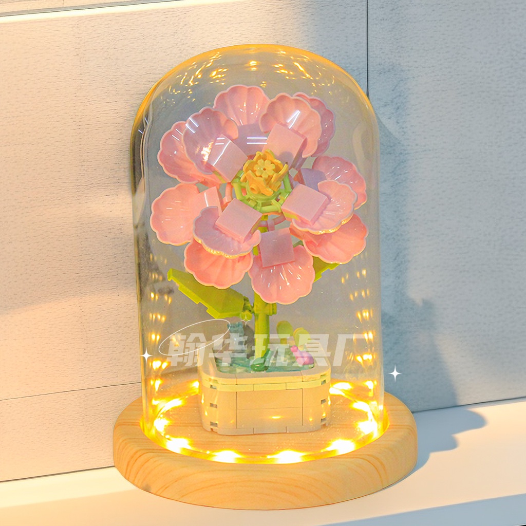 Bộ Đồ Chơi Lắp Ráp Mô Hình Chậu Hoa Hồng Cho Bé Và Người Lớn