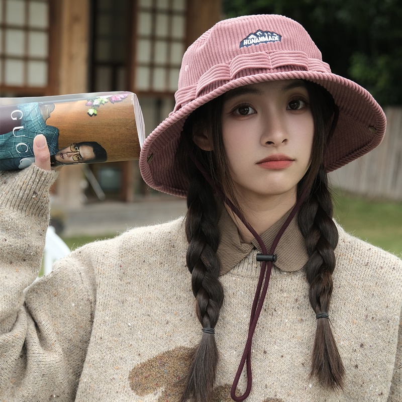 Mũ bucket Nhung Dày Thời Trang Thu Đông Xinh Xắn Cho Nữ