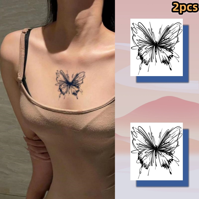 Hình Xăm Dán Tạm Thời Hình Bướm 15 Ngày Không Thấm Nước