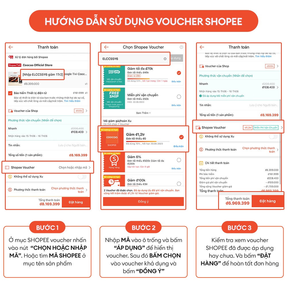 Smart Google Tivi Coocaa 4K 70 Inch - Model 70Y72 - Miễn phí lắp đặt  - Mới 100%