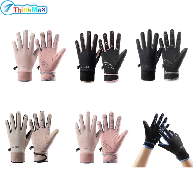 Găng Tay Xe Máy Chống Trơn Trượt Chống Thấm Nước Chống Gió Màn Hình Cảm Ứng Mùa Đông Ấm Áp Full Ngón Găng Tay Chạy Xe Đạp Trượt Tuyết