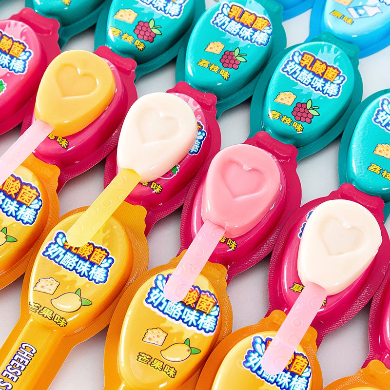 Que phô mai que vi khuẩn axit lactic que trái cây kẹo mút đồ ăn nhẹ cho trẻ em sản phẩm pho mát bán buôn kẹo nổi tiếng t