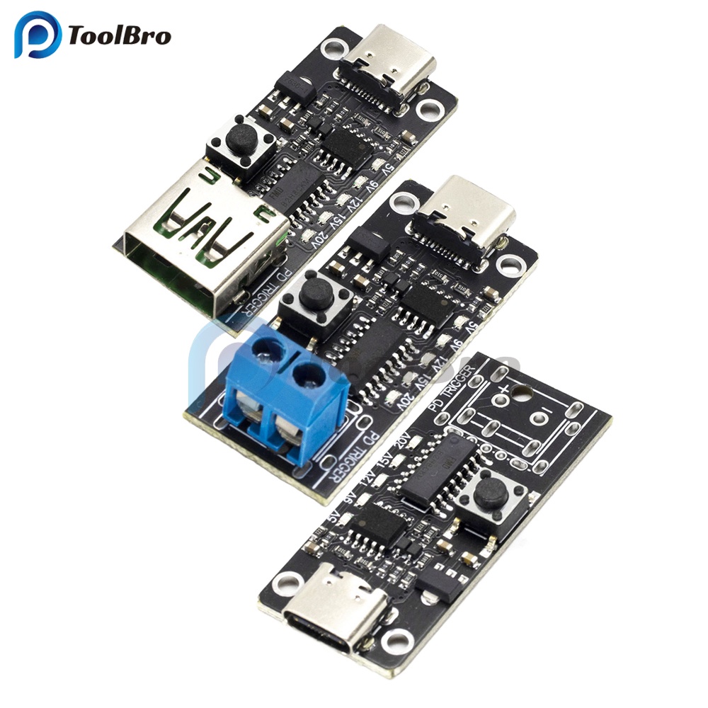 Bảng Mạch Kích Hoạt Sạc Nhanh QC PD 100W 5A 5V 9V 12V 15V 20V