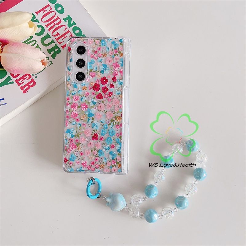Bao Da Điện Thoại pc Cứng Trong Suốt Chống Sốc Họa Tiết Hoa Cho samsung galaxy z fold 5 z fold 4 Ốp