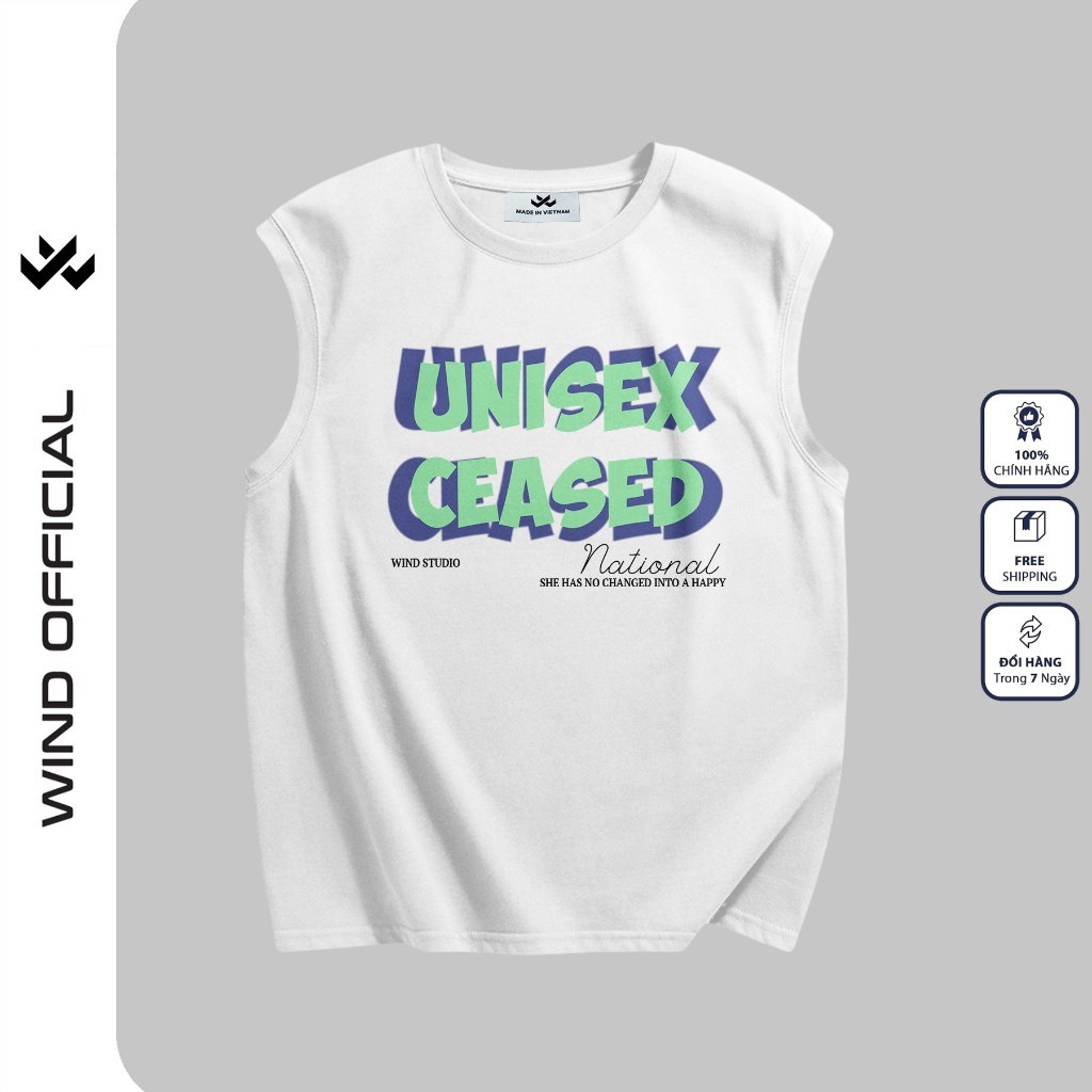 Áo ba lỗ unisex WIIS form rộng sát nách CEASED tanktop thời trang nam nữ oversize