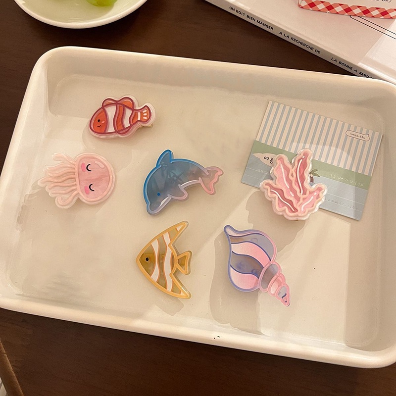 Đại Dương! Kẹp Tóc Nữ Hình Sao Biển / Cá Heo Dễ Thương YR