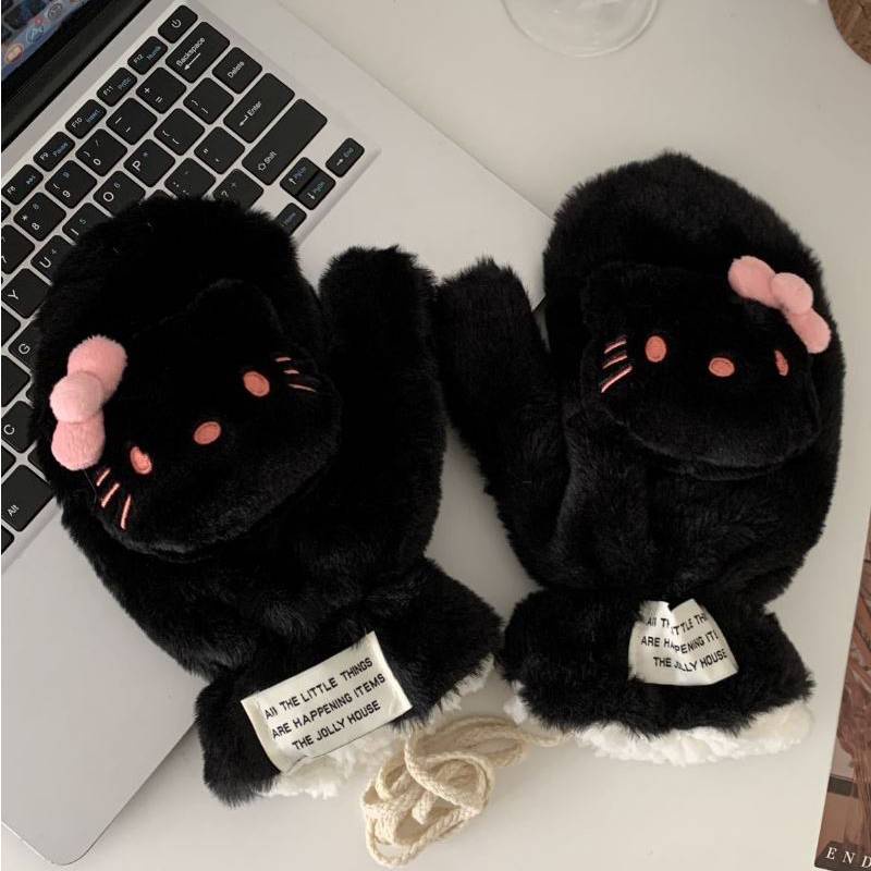Sanrio Găng Tay Hoạt Hình Hello Kitty Chống Gió Ấm Áp # 1
