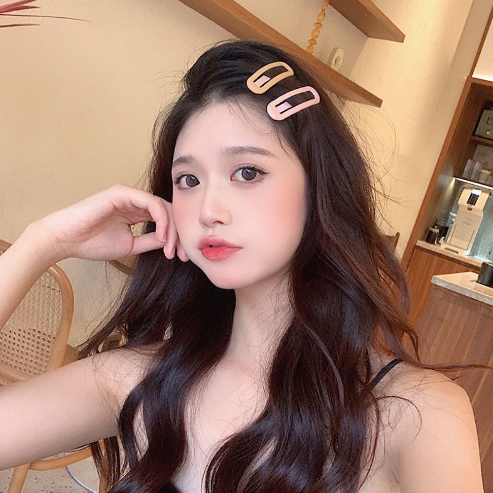 Oval Kẹp Tóc Mái Giả Hình Trái Tim Xinh Xắn Cho Nữ