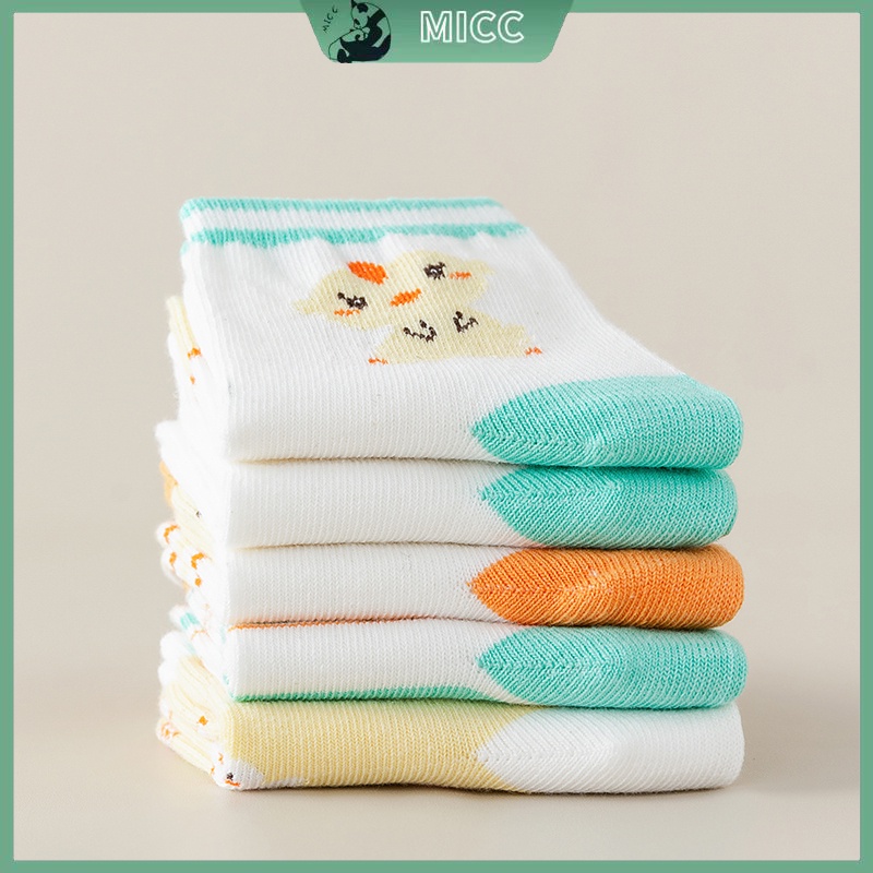Set 5 đôi vớ MICCYBC họa tiết động vật hoạt hình dễ thương cho bé