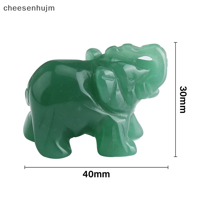 Cs Tượng Voi Bằng Pha Lê Tự Nhiên Thạch Anh Tím / Hoa Hồng / jasper