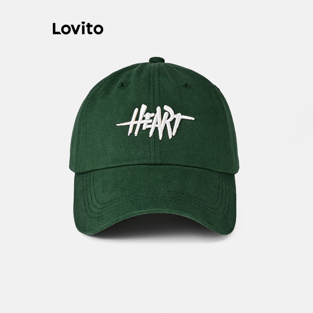 Mũ lưỡi trai bóng chày Lovito thêu chữ cái thường ngày cho nữ L63AD262