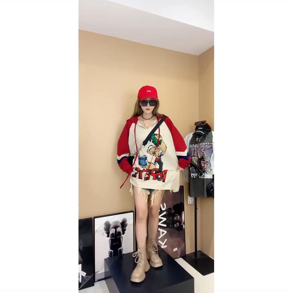 Áo Hoodie Tay DàI oversized c11776