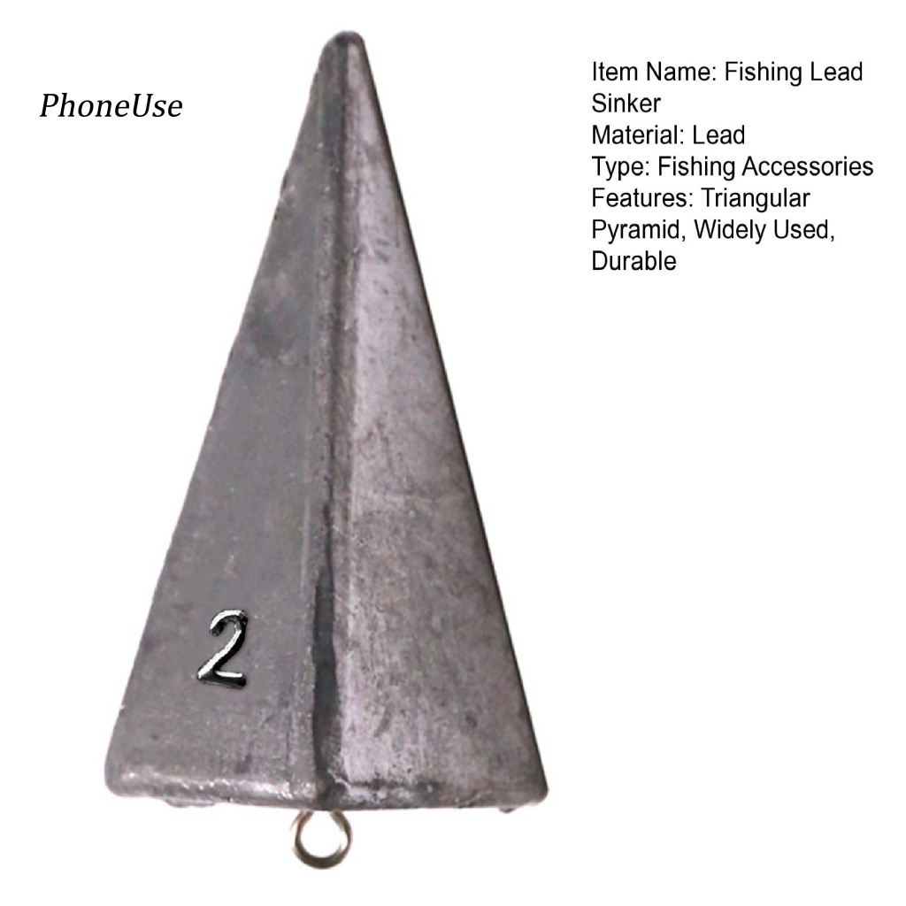 Điện Thoại Chì Trọng Lượng Chì Câu Cá Hình Kim Tự Tháp 2 / 3 / 4 / 5 / 6oz