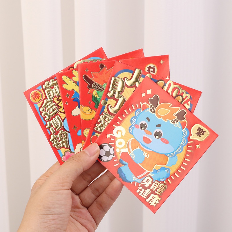 Bao Lì Xì Đỏ May Mắn Hình Rồng Trung Hoa 2024