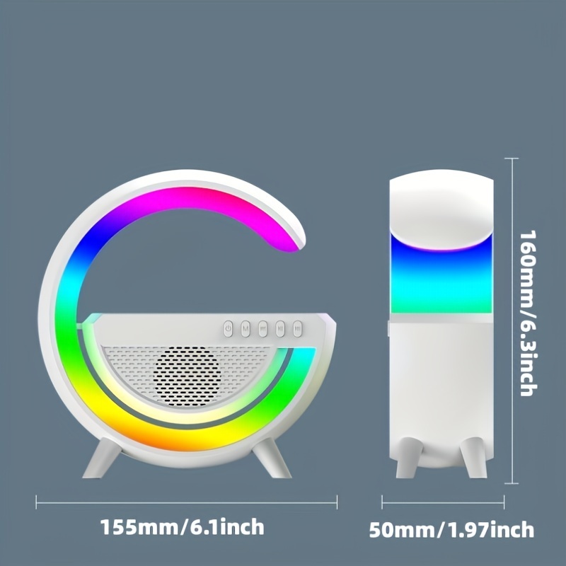 Loa Bluetooth Không Dây Có Đèn rgb Báo Thức Ánh Sáng Mặt Trời Mọc Thông Minh Cho Phòng Ngủ