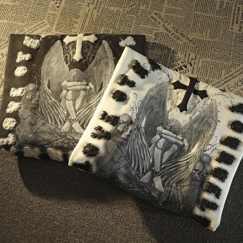 Áo Hoodie Tay Dài In Hình Thiên Thần yabi Phong Cách Hip Hop Mỹ