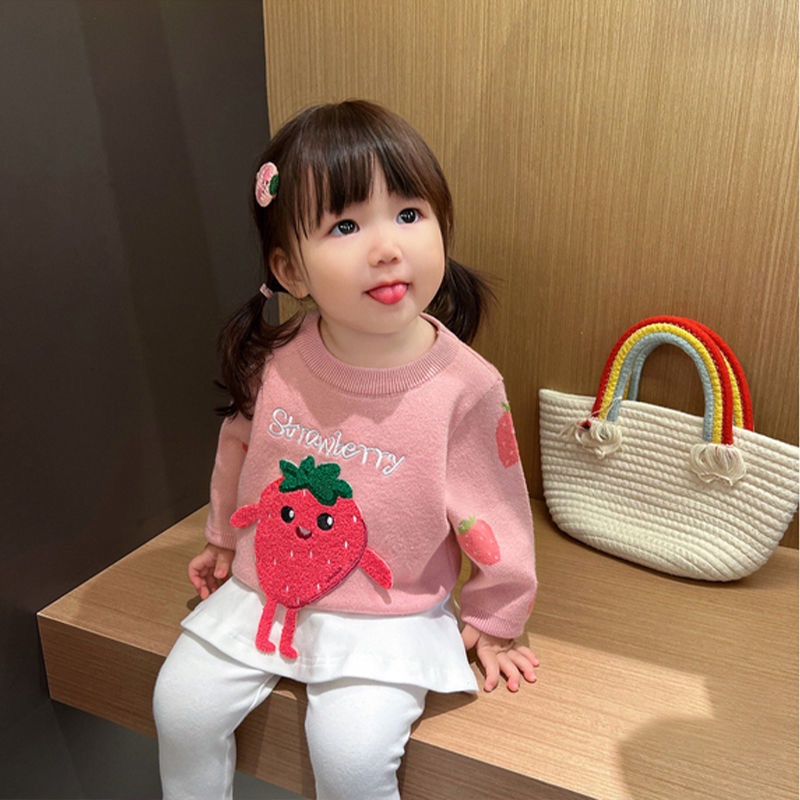 Áo sweater Dệt Kim Chui Đầu Thời Trang Thu Đông Cho Bé Trai / Gái