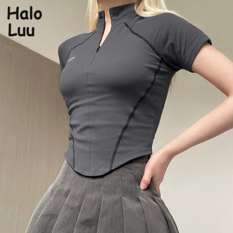 Halo  Luu áo phông áo thun nữ croptop baby tee Thời trang hàn quốc WTX2390ANC 37Z230911