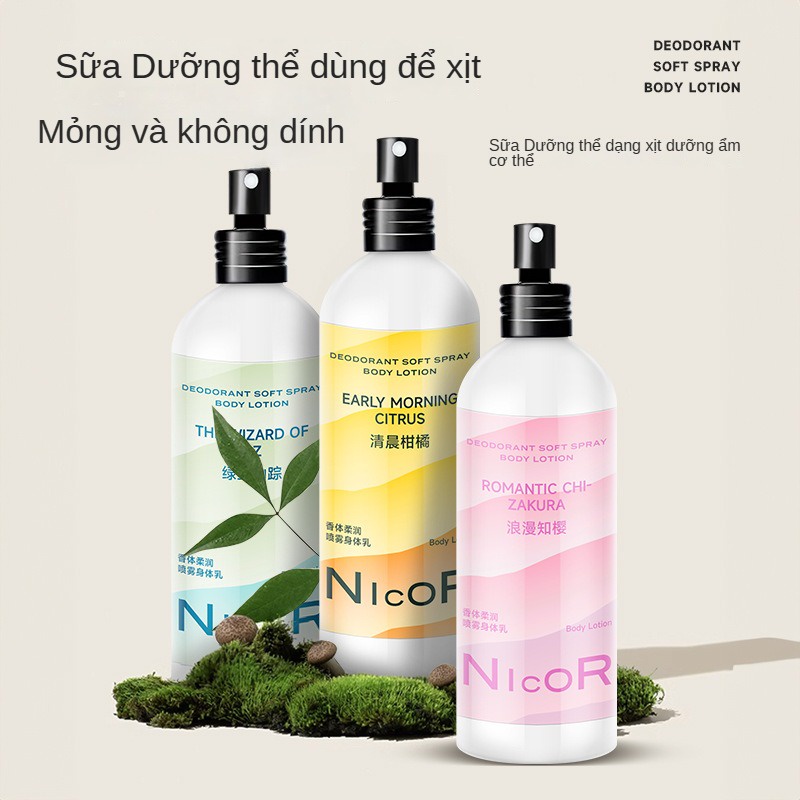 Nicor Sữa Dưỡng Thể Dạng Xịt 260ml Giúp Dưỡng Ẩm Và Không Gây Nhờn