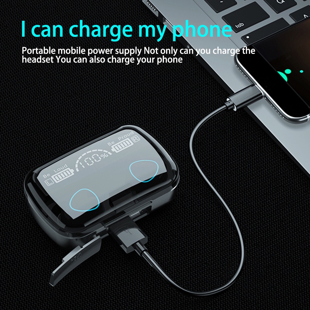 VIRWIR Tai Nghe Nhét Tai bluetooth Không Dây 3500mah tws Chống Ồn Có Màn Hình led Và mic