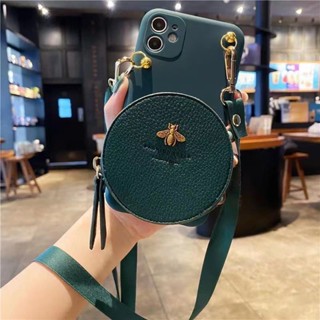 Ốp Điện Thoại Hình Ong / Tròn Kèm Dây Đeo Cho Iphone 6 / 7 / 8plus / x / xs / 11 / 12 / 13 / 14 / 15/16/pro / max / promax / plus