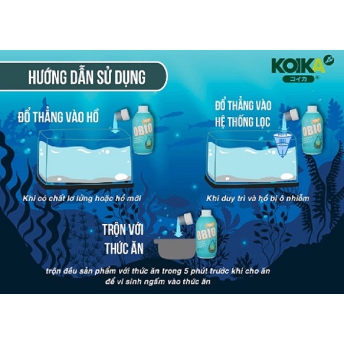 Vi Sinh KOIKA OBIO  30ml 180ml 300ml - Vi Sinh Cá Lóc