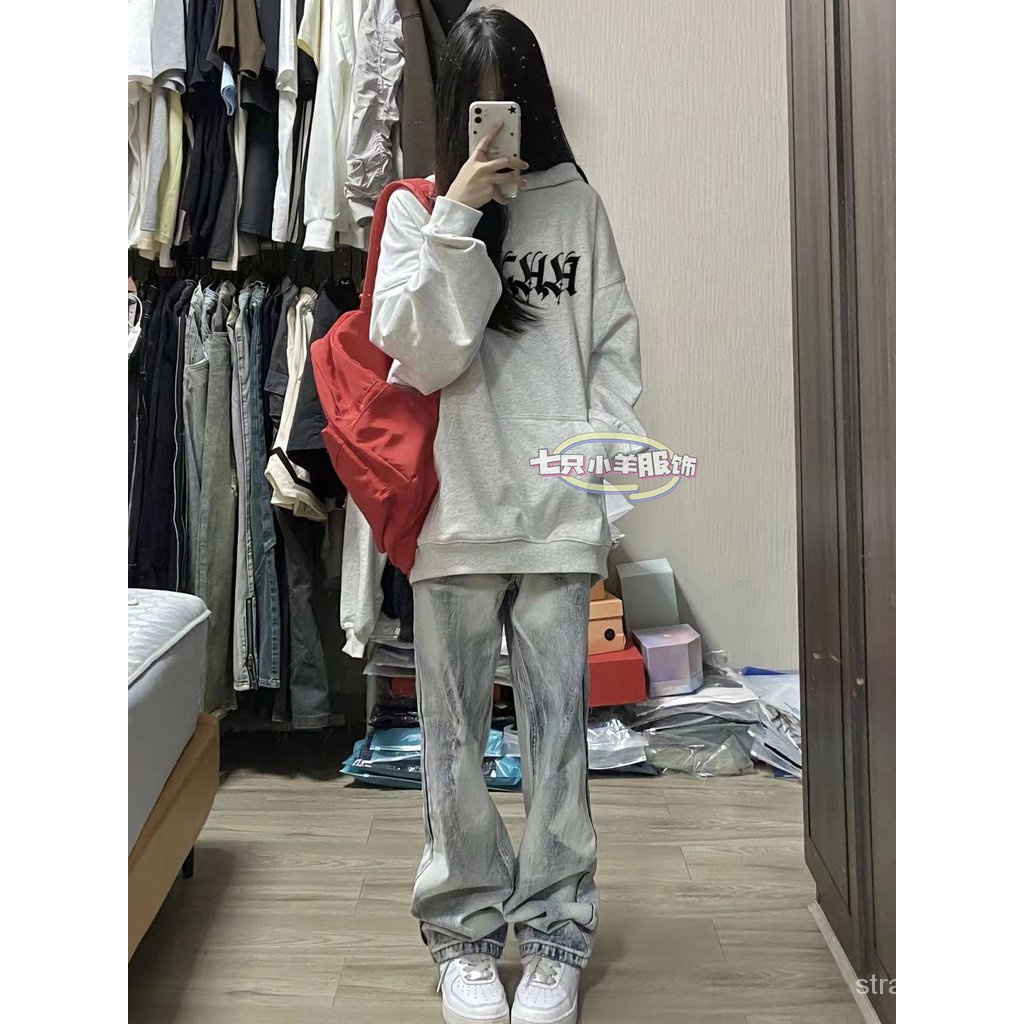 Áo Hoodie Bằng cotton Dày Dặn Phong Cách Đường Phố Mỹ Thời Trang Thu Đông