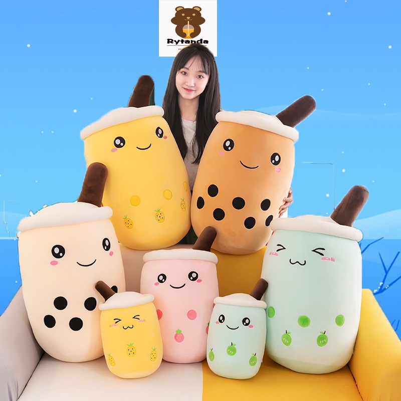 Rytanda Milk Tea Plush Toy Thú Nhồi Bông Hình Ly Trà Sữa Trân Châu Dễ Thương Làm Quà Tặng Sinh Nhật Cho Bé