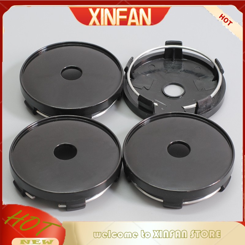 Set 4 Nắp Đậy Trục Bánh Xe Hơi 60mm  56mm / 56.5mm Thay Thế Chuyên Dụng