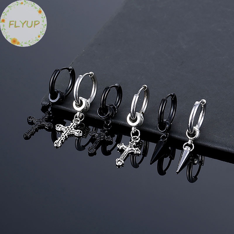 Flyup 1 Khuyên Tai Thép Không Gỉ Hình Thánh Giá Thời Trang Cho Nam Và Nữ vn