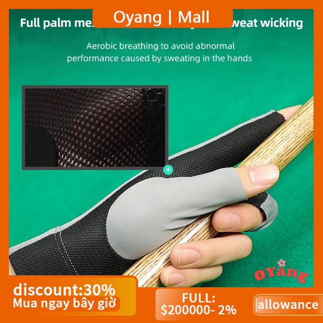 Găng Tay Tách Bida Chuyên Nghiệp Thoáng Khí Chống Trượt Chống Mài Mòn