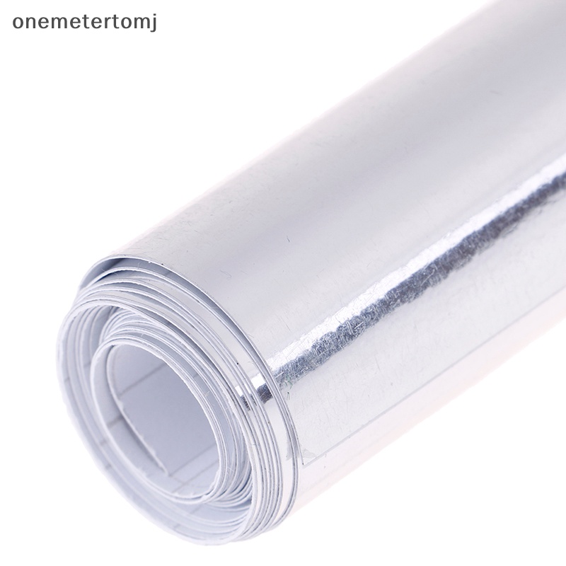 Onemetertomj Đề Can vinyl Mạ chrome Bóng Bạc Bóng Dán Kính Chiếu Hậu Xe Hơi en