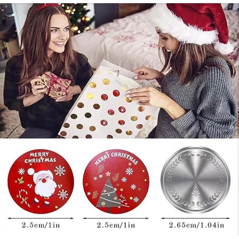 Bộ 500 Nhãn Dán Trang Trí Giáng Sinh diy