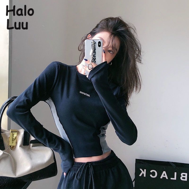 Halo  Luu áo phông áo thun nữ croptop baby tee Thời trang hàn quốc A99JA7Q 37Z230912