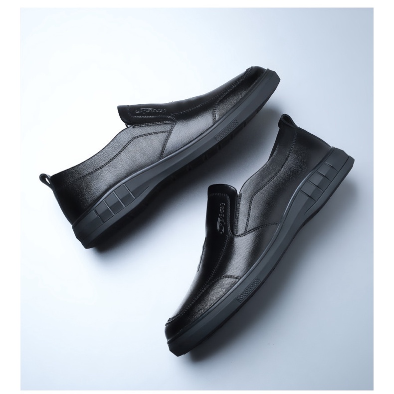 Giày Lười Da Đế Mềm Chống Trượt Thời Trang Thu Đông Cho Nam