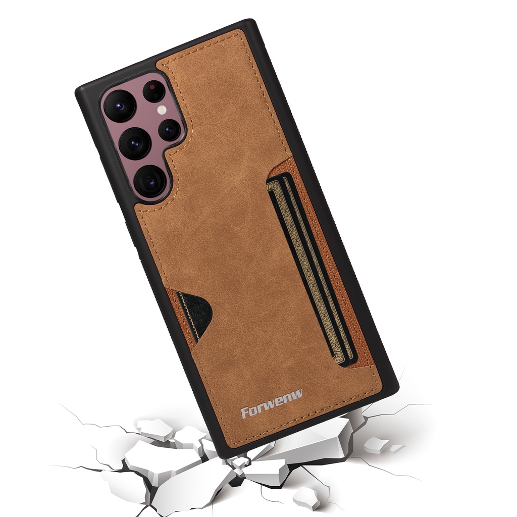 Cho Samsung S23 Ultra S23 Plus S23FE S22 Ultra S22 S21 Vỏ Bao Da Điện Thoại Có Ngăn Đựng Thẻ