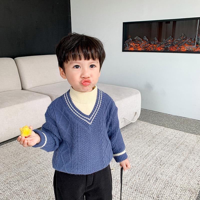 Áo sweater Dệt Kim Thời Trang Thu Đông Cho Bé Trai