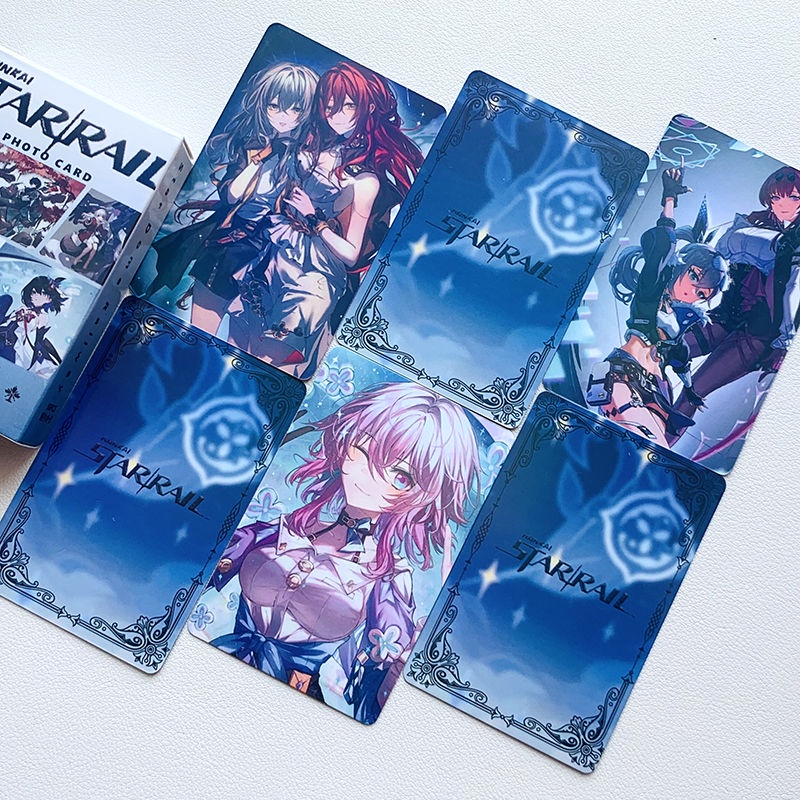 Honkai Star Rail HSR - Card bo góc Red Carpet Thẻ Ghi Chú Hình Ngôi Sao laser jingyuan xier fu xuan blade hd Tinh Tế Sáng Tạo