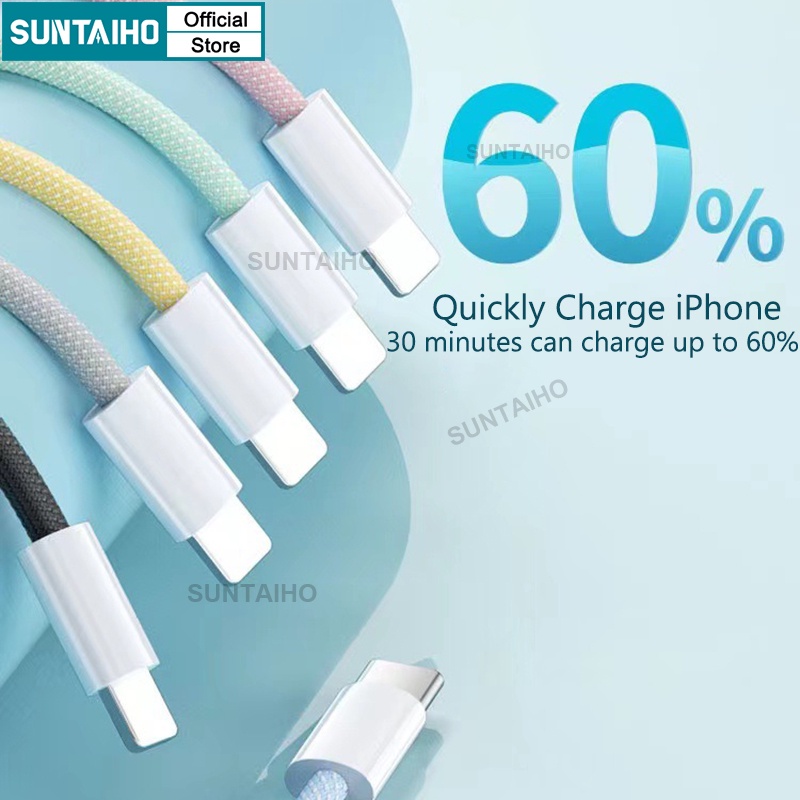 Suntaiho Dây Cáp Sạc Nhanh pd20w Cho iphone ipad