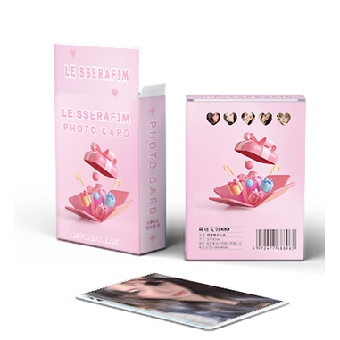 Set 50-55 Tấm Thẻ Hình lomo Nhóm Nhạc le sserafim