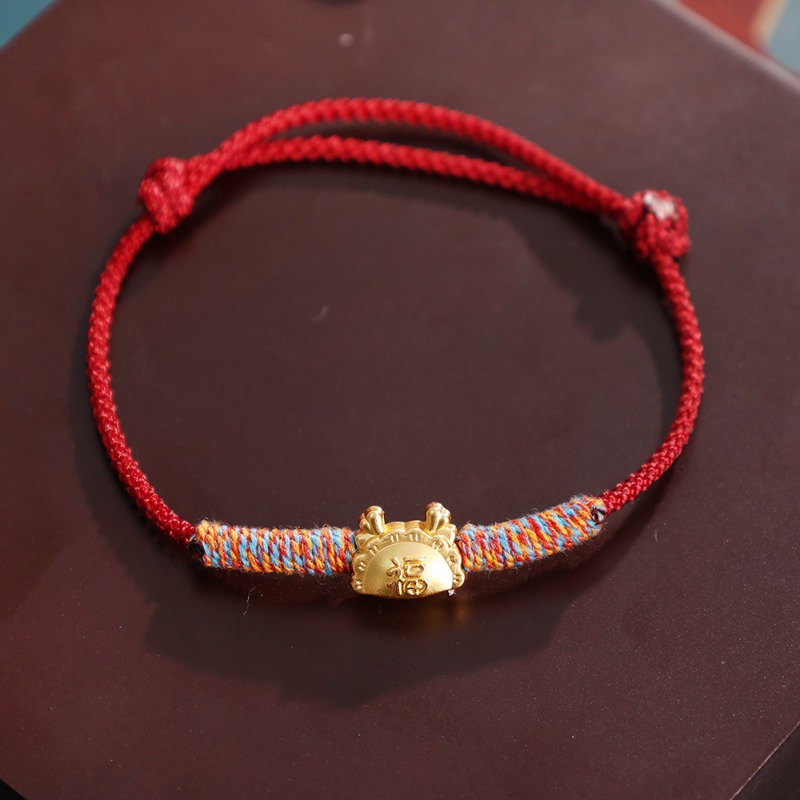 Vòng Đeo Tay May Mắn Năm Mới 2024 Hình Rồng Phong Cách Trung Hoa