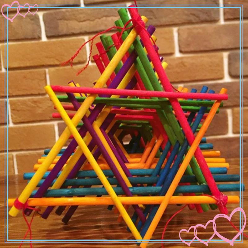 Set 50 Que Gỗ Tròn 10cm / 15cm / 20cm Đường Kính 5mm