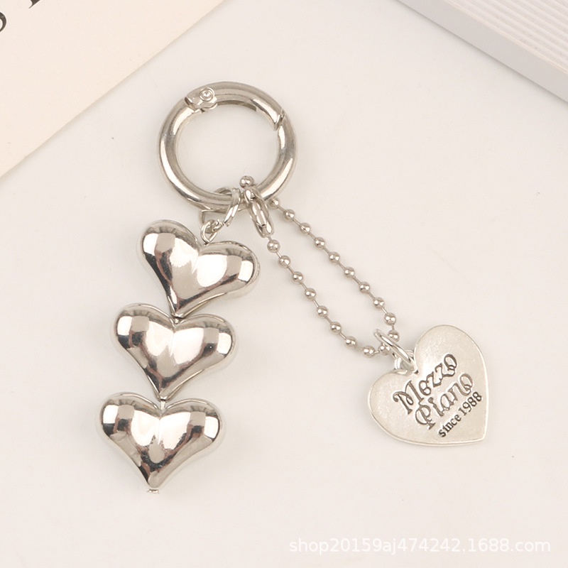 Phụ Kiện Móc Khóa Xe Hơi Đính Hạt Hình Trái Tim Phong Cách Mới