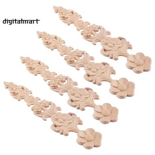 Set 4 miếng gỗ chạm khắc hình tròn trang trí nội thất